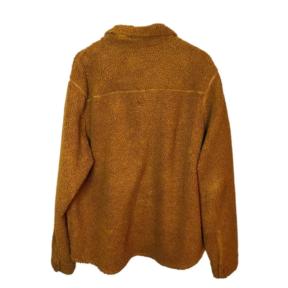 Goodfellow & Co Mens XL Rust Orange Sherpa Lined Snap Front Canvas Shirt - Picture 5 of 5